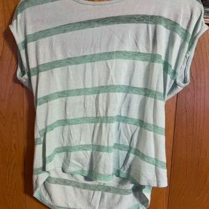 JUNIORS M| Mint Stripped Shirt